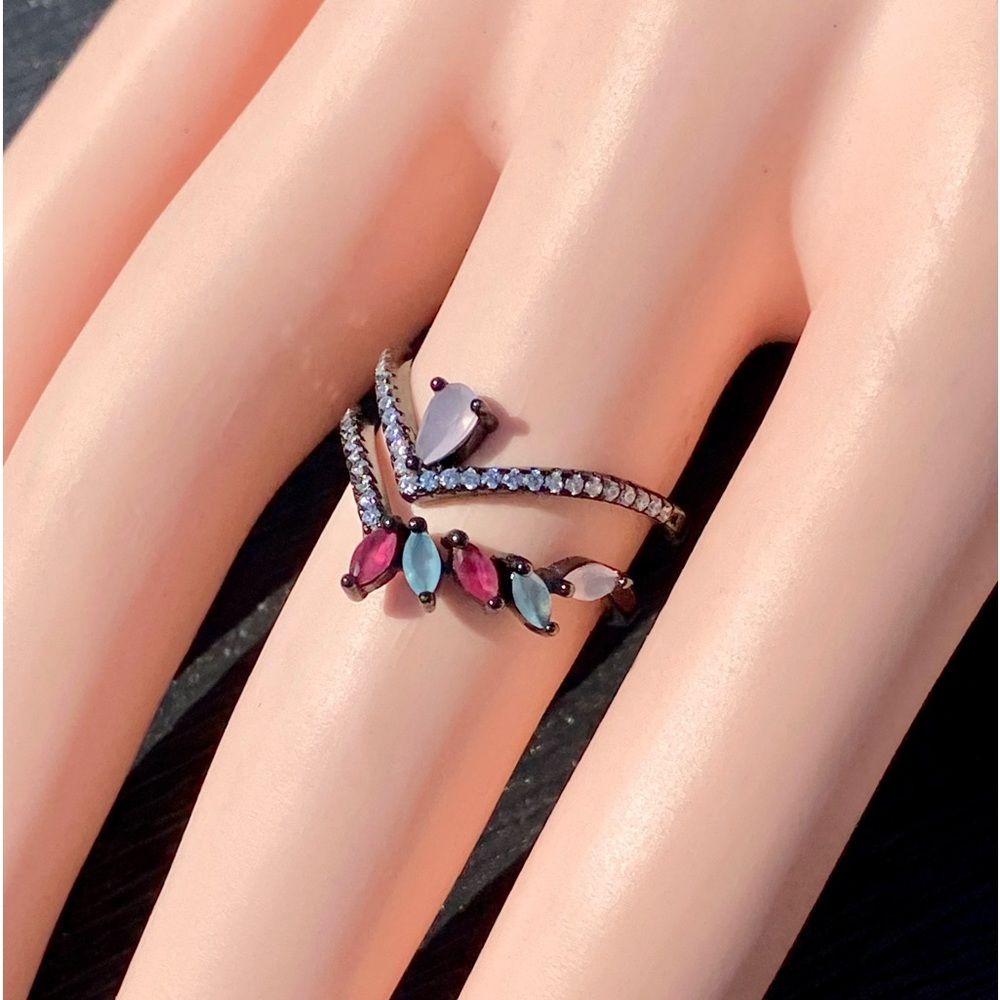 Chalcedony & Ruby Ring - image 4